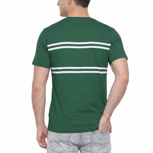 High Quality Men's Striped T-Shirt Short Sleeve O-Neck Regular Fit Cotton Casual Breathable Knitted Custom <b>Design</b> Men Shirts - Product Image 2