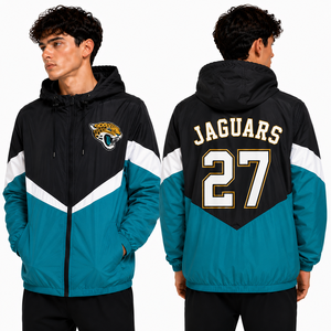 Veste coupe-vent personnalisée pour homme, logo brodé Northridge FC, nom et numéro au dos, coupe-vent à capuche, vêtements d'équipe, vente en gros, OEM, Pro - Product Image 3