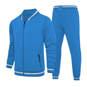 Traje de entrenamiento de poliéster 100% transpirable para hombre, personalizado OEM 2025, con cuello alto y media cremallera, para otoño - Product Image 4