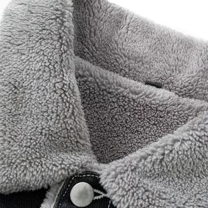 Blouson en jean vintage pour homme, en tissu tricoté personnalisé, respirant, coupe-vent, fermeture éclair, grande taille, style décontracté, hiver, Rabbit - Product Image 4