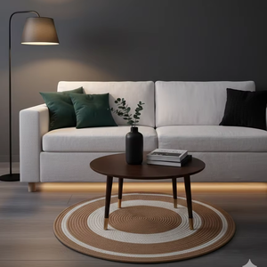 Tapis et carpettes modernes en coton tressé à la machine, à motifs floraux, pour salon décoratif, écologiques et antidérapants - Product Image 1