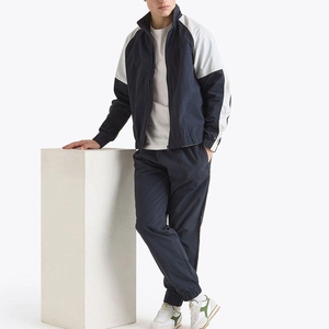 Custom Logo Men Winter Tracksuit Set Slim Fit <b>Polyester</b> Sportswear Long Sleeve Jacket <b>Jogger</b> Sweatpants - Product Image 5