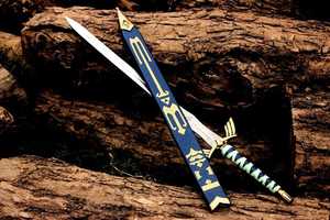 Réplica de Espada de Fantasía, Cuchillo de Hoja Recta de Acero Inoxidable, Accesorio Decorativo para Cosplay, Juegos y Exhibición - Product Image 4