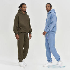 Survêtement de sport pour homme, couleur unie, léger, polyester/coton, logo personnalisé, respirant, coupe-vent, streetwear - Product Image 5