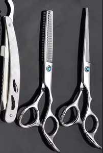 Kit de ciseaux à effiler professionnels en acier inoxydable pour la coupe de cheveux, outils de salon de coiffure, à vendre - Product Image 5