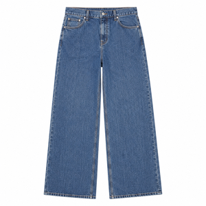 Jean en denim MetroFlex vintage coupe large pour homme, coupe décontractée, coton premium, streetwear, pantalon décontracté, mode, OEM ODM, vente en gros - Product Image 1