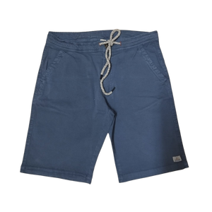Shorts en sergé de coton personnalisés pour hommes, décontractés, à taille élastique, pour l'été et la plage, avec poches - Product Image 1