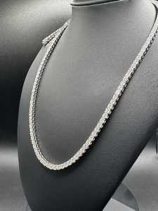 Collar Clásico de Cadena de Tenis Plateado con Moissanita VVS Engastada en Puntas, Collar con Dije Unisex para Uso Diario - Product Image 6