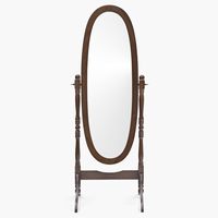 Classic Traditional Decorative Wooden Cheval Floor Mirror Freestanding Oval Dressing Mirror Adjustable Full Length Solid Wood
