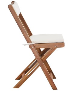 Teak Wood Folding <b>Garden</b> <b>Set</b> 2 Chairs Table Outdoor Furniture Rustic Style Foldable Patio Seating - Product Image 2