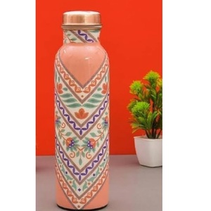 Kitchenware Fruits juice Storage Enamel Finishing <b>Copper</b> Water <b>Bottle</b> Storage Hot Water <b>Drinking</b> 100% Pure <b>Copper</b> <b>Bottle</b> - Product Image 4