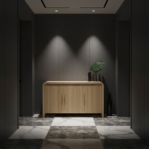 3 Doors Sideboard Coffee <b>Table</b> for Living Room Living Room Furniture Indoor Home Furniture Wood Furniture Wholesale OEM ODM - Product Image 3