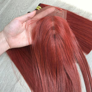 ชุดมัดและการปิดผมตรงกระดูก Cajun สีเข้มผมคนเวียดนาม6นิ้วถึง30นิ้ว - Product Image 2