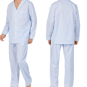 Conjunto de pijama de seda para hombres jóvenes, conjunto de pijama de manga larga, ropa de dormir de lujo de color sólido, conjunto de ropa transpirable para el hogar para hombres. - Product Image 1