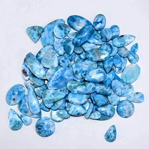 AAA + คุณภาพธรรมชาติควอตซ์ Larimar หลวม Cabochon ฟรีขนาดขายส่งมากสำหรับการทำเครื่องประดับที่ดี - Product Image 1