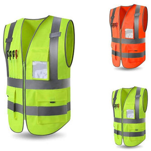 เสื้อกั๊กนิรภัยสะท้อนแสงสีส้มเขียวดำ ไฟ LED ความสว่างสูง ป้องกันไฟฟ้าสถิตย์ ทนไฟ แห้งเร็ว เหมาะสำหรับวิศวกร - Product Image 4