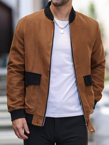Nouvelle veste de basket-ball en coton d'hiver pour hommes, veste varsity pour femmes, veste de couple avec broderie et manches en cuir PU - Product Image 4