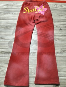 Pantalon de jogging ample en coton pour femme, style vintage, délavé à l'acide, avec patchs imprimés et sérigraphie - Product Image 5