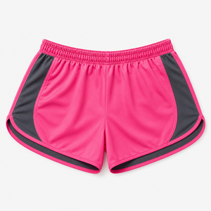 Stretch Fit <b>Athletic</b> Booty Shorts Custom Print Add Design Men's 100% Polyester Anti-Bacterial Elastic Waist Loose Fit with Zips - Product Image 5