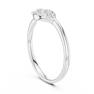 UNIQUE PETAL LAB GROWN DIAMOND CLASSIC RHODIUM PLATED WOMEN'S RING <b>SET</b> 18KT SOLID WHITE GOLD ENGAGEMENT WEDDING PARTY <b>VALENTINE</b> - Product Image 2