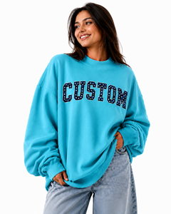 Sudadera Oversize de Cuello Alto para Mujer, Ligera, de Algodón y Felpa, con Hombros Caídos, Fabricada en Fábrica - Product Image 1