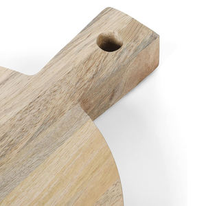 Planche de service ronde unique en bois de manguier avec poignée élégante Planche de charcuterie épaisse idéale pour se divertir disponible en gros - Product Image 4