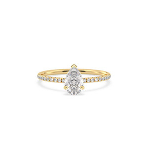 Anillos de moissanita REYES de plata de ley 925 brillantes, con corte de pera, 0.89 quilates, VVS, certificados por GRA, joyería fina, regalo de boda para mujer - Product Image 2