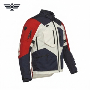 Blouson de moto unisexe imperméable à blocs de couleur, manches longues, polyester 140g, toutes saisons, personnalisable, vêtements de course OEM - Product Image 4
