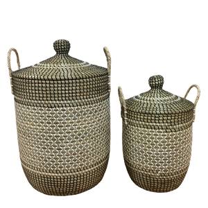 Panier de rangement tissé à la main, panier organisateur naturel pour la décoration de la maison, fournisseur en gros du Vietnam - Product Image 6