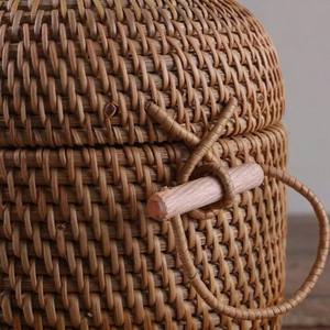 Cesta de Almacenamiento Apilable Decorativa de Mimbre y Ratán Tejido a Mano, Ecológica y Moderna, Marca Bu Dang, Venta al Por Mayor - Product Image 5