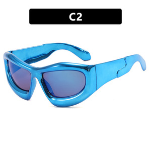 Y2K Personality Bubble Oversized <b>Sunglasses</b> 2023 New European and American Hip-hop Styling <b>Sunglasses</b> Trendy - Product Image 4