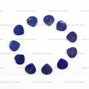 New Arrival Royal Blue <b>Lapis</b> <b>Lazuli</b> 14mm Smooth Double Flat Heart Shape Healing Crystal Loose Gemstone for Jewelry Making <b>Ring</b> - Product Image 4