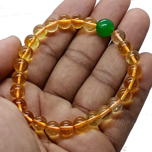 High quality Citrine Green <b>jade</b> Crystal Gemstone Bead Bracelet Fashion Charm Jewelry for Men Women for Energy Meditation Gift - Product Image 6