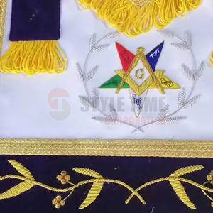 Delantal Masónico Formal con Construcción Duradera, Forro Suave y Diseño Tradicional para Funciones de Logia - Product Image 3