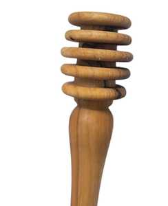 Bâtonnet à miel en bois d'olivier sculpté à la main (6 pouces) – Outil de cuisine de la Terre Sainte - Product Image 1