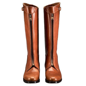 Bottes de cowboy en cuir de haute qualité, confortables, respirantes et personnalisables, pour hommes, hauteur genou. - Product Image 1