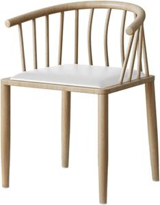 Chaise de café en bois massif au design minimaliste moderne, chaises de salle à manger en bois de luxe nordique contemporain - Product Image 4