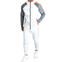 Chándal Deportivo Personalizado con Logotipo, de Alta Calidad, para Invierno, de Dos Piezas, con Cierre Completo, Transpirable, con Cintura Elástica, 100% Algodón