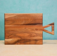 Planche à découper en bambou finition naturelle, faite à la main, écologique, passe au lave-vaisselle, épaisseur 1,5 cm, accessoire de préparation alimentaire