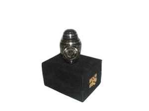 Urne funéraire ovale artisanale en laiton finition blanc argenté pour cendres humaines, souvenir commémoratif, écologique - Product Image 3