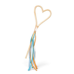 New Arrival Natural Wicker Heart Magic Wand Rattan Kid Toy Handwoven Ribbon Stick Nursery Decor Pretend Play Toy For Babies - Product Image 4