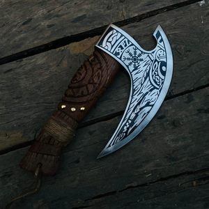 LEGACY BLADES มีดตัดพิซซ่าทำมือระดับพรีเมียมจากเหล็กคาร์บอนสูง พร้อมด้ามจับไม้กันลื่นที่ยั่งยืนทานทาน สำหรับการทำอาหารที่บ้าน - Product Image 3
