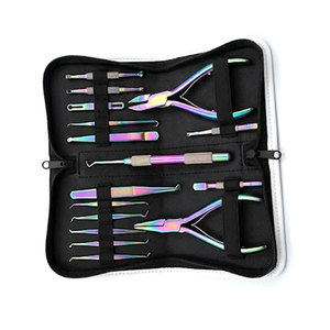 Kit Profesional de Herramientas de Acero Inoxidable para Extensiones de Cabello, Herramientas de Instalación de Anillos Micro, Juego Completo para Aplicación de Extensiones de Cabello - Product Image 4