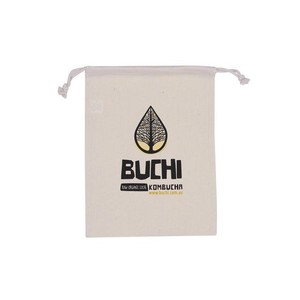 Sacs de courses en coton avec cordon de serrage, taille moyenne, écologiques, réutilisables, avec logo d'arbre - Product Image 2