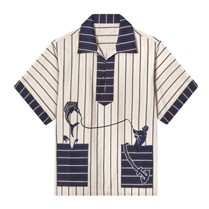 Camisa Cabana para Hombre de Alta Calidad, Transpirable, 100% Algodón, para Uso en Resorts, Tejido Ligero, Corte Comercial, Venta al Por Mayor OEM - Product Image 3