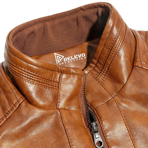 Custom Design Breathable Sale Men Leather Jacket Light <b>Weight</b> Men Leather Jacket Plus Size Leather Casual Jacket - Product Image 4