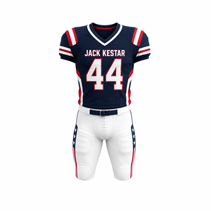 NOUVEAU Ensemble d'uniformes de football américain personnalisés de qualité supérieure – Maillot et pantalon sublimés, Tissu respirant haute performance, Design prêt pour l'équipe - Product Image 1