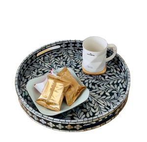 Plateau en nacre incrusté de vadrouille pour chambre à coucher et salle de bain Plateau décoratif - Product Image 2