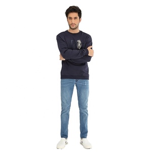 2025 OEM ODM hommes personnalisé col rond à manches longues Jacquard pull coton tricots pull fabriqué tricots vêtements - Product Image 3