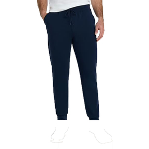 Pantalon décontracté gris foncé pour homme en coton-polyester, taille élastique avec cordon de serrage, plusieurs poches, poids moyen, anti-boulochage, respirant, couleur pierre - Product Image 3